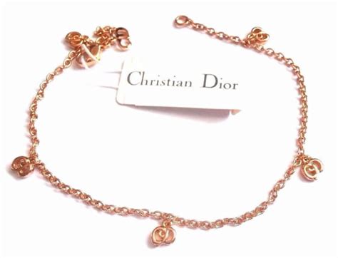 dior gold anklet|dior christian jewelry sets.